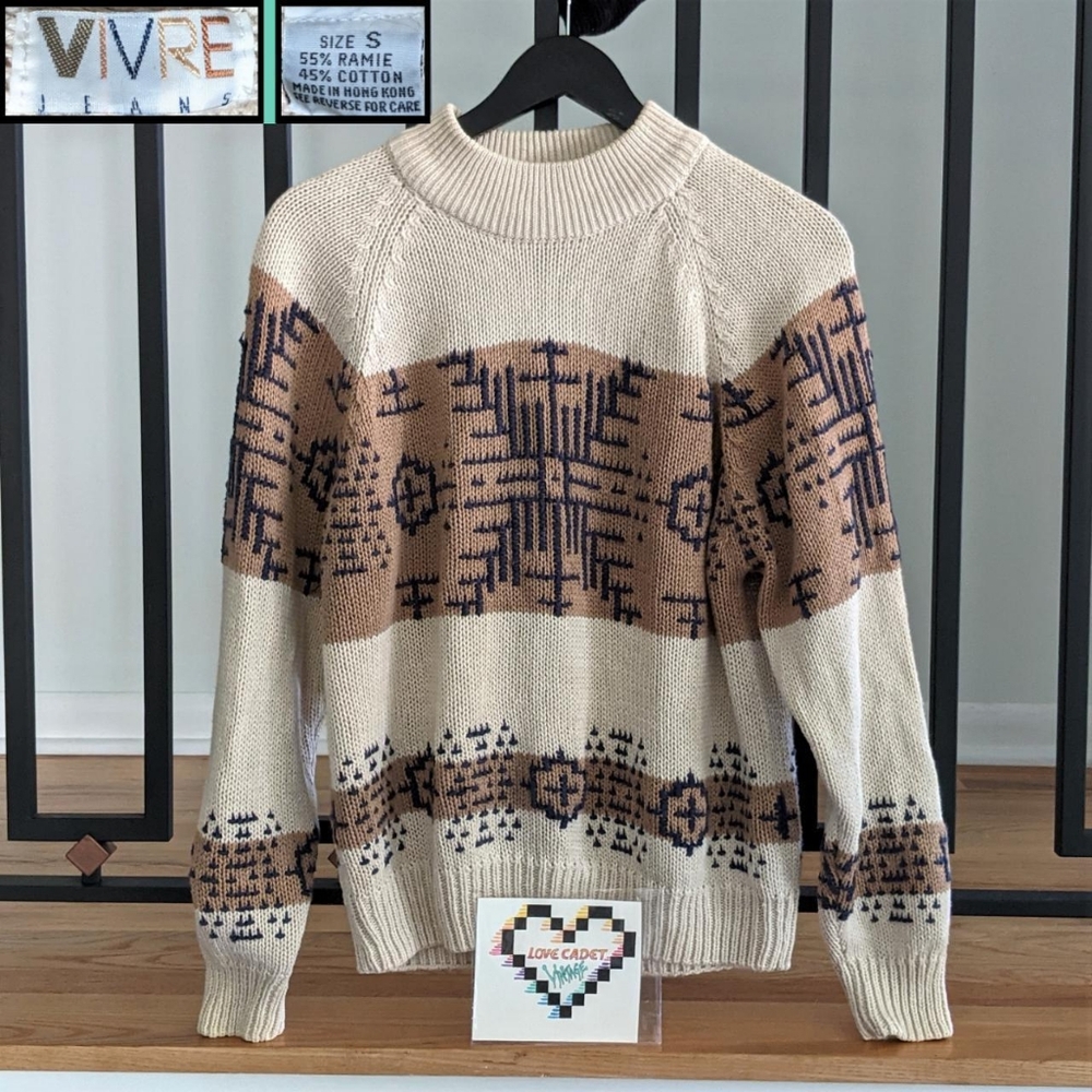 Vintage Vivre Fall Knit Southwestern Jumper